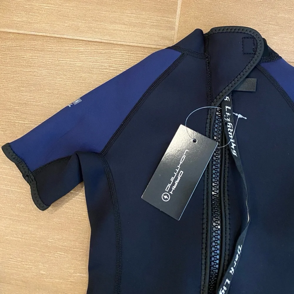 Dark Lightning 3/2 mm Kids Short-Sleeved Wetsuit